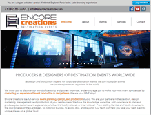 Tablet Screenshot of encorecreations.com